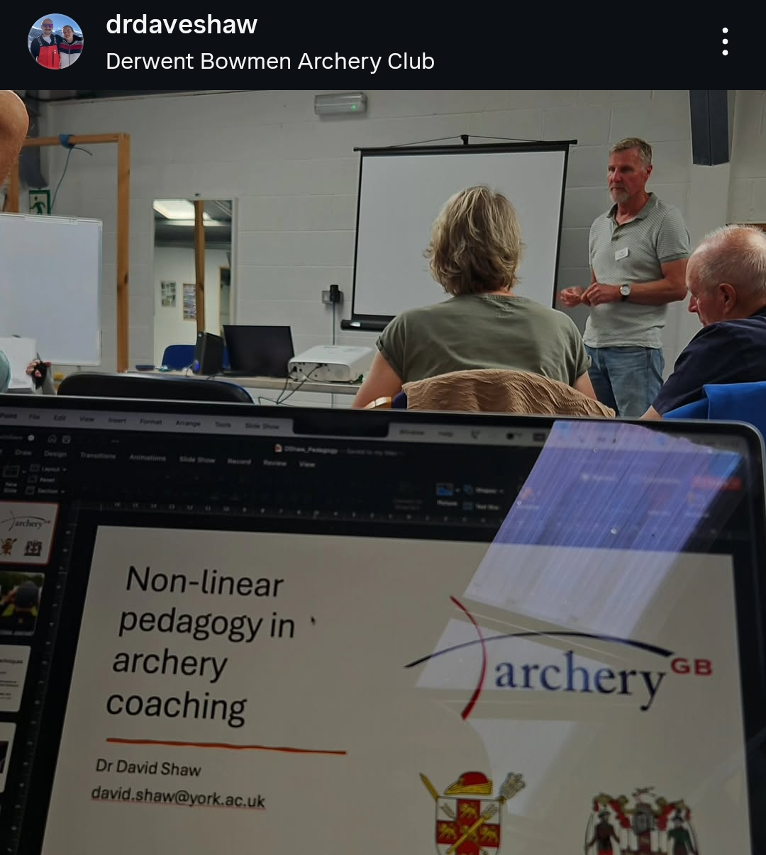 Archery coaching session visual feedback update